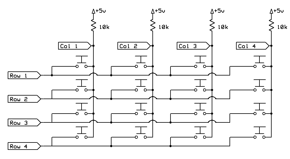 Matrix Keypad Circuit Diagram